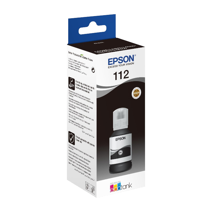 Чорнило Epson 112 EcoTank Pigment Black (C13T06C14A)